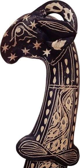 Ram Head Damascus Iron Blade