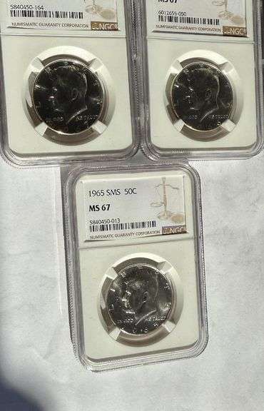1965 66 67 SMS MS 67 Kennedy Halves