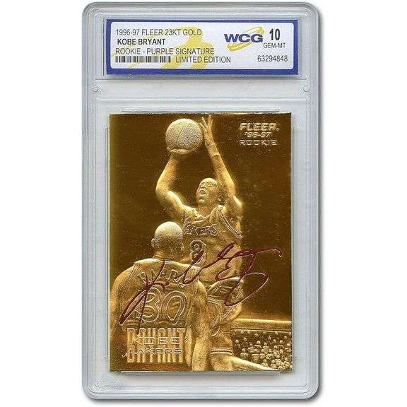 Kobe Bryant 23KT Gold MINT 10 Signature Edition