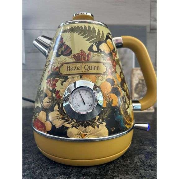 Artistic Retro Electric Kettle with Thermometer