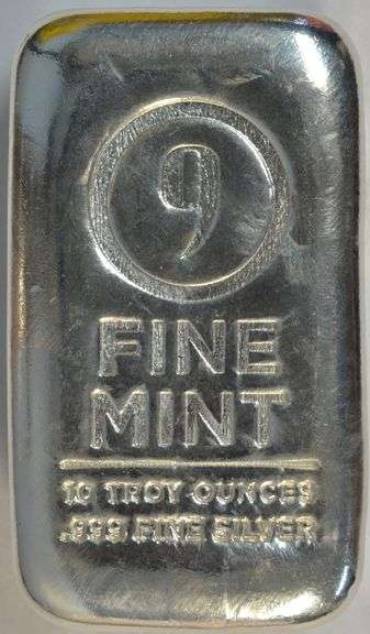10 Troy Ounce .999 Fine Silver Bar 9 Fine Mint. New In Box