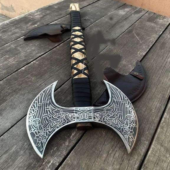 Double-Headed Viking Battle Axe