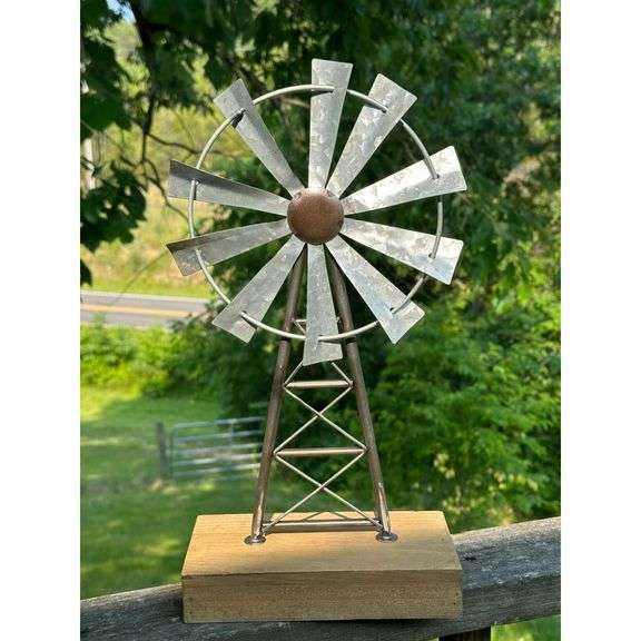 Rustic Farmhouse Tabletop Windmill