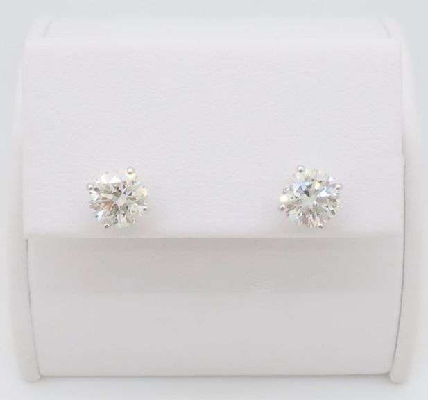 IGI Certified 2.08CTW Screw Back Stud Earrings