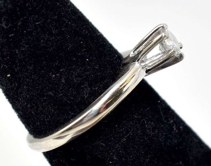 Angelic 14K white Gold Solitaire Diamond Ring