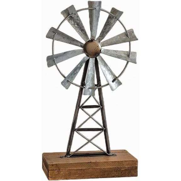 Rustic Farmhouse Tabletop Windmill
