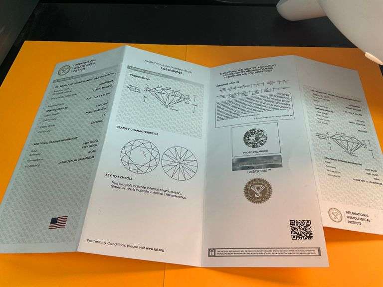 I.G.I CERTIFIED LAB GROWN DIAMOND 1.64 CARAT