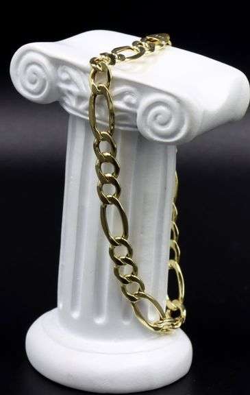Italian 10kt Yellow gold Figaro bracelet