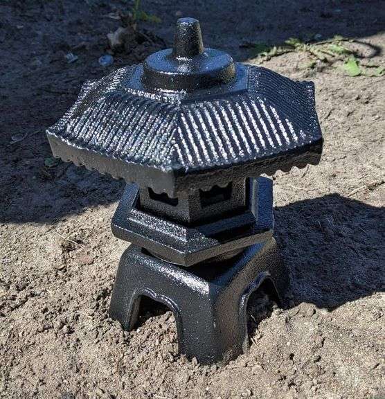 Cast Iron Japanese Pagoda Candle Lantern