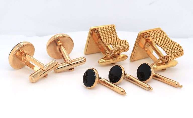 Cufflinks and Stud Set with Extra Cufflinks