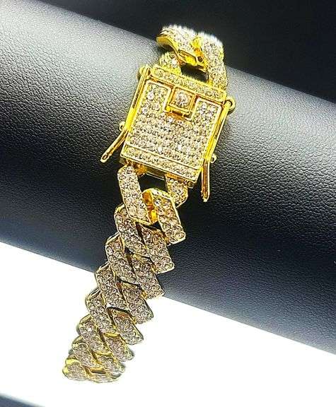 55 Ctw. Impressive 40.5 Gram 14K Gold Plated Miami Cuban Link Bracelet