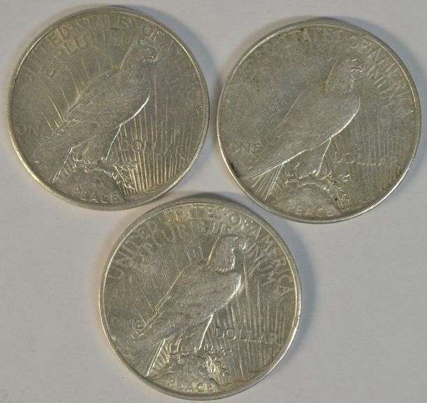 Flashy 1926-S, 1927-S, & 1935-S Peace Silver Dollars