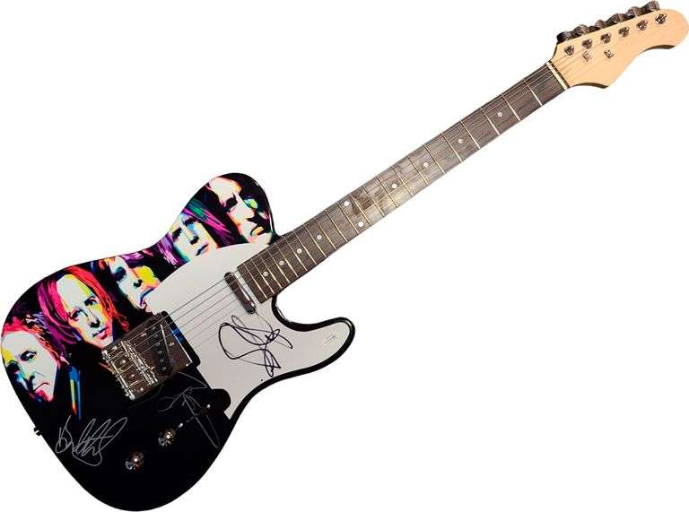 Aerosmith Autographed Signed 1:1 Custom Graphics Photo Guitar ACOA