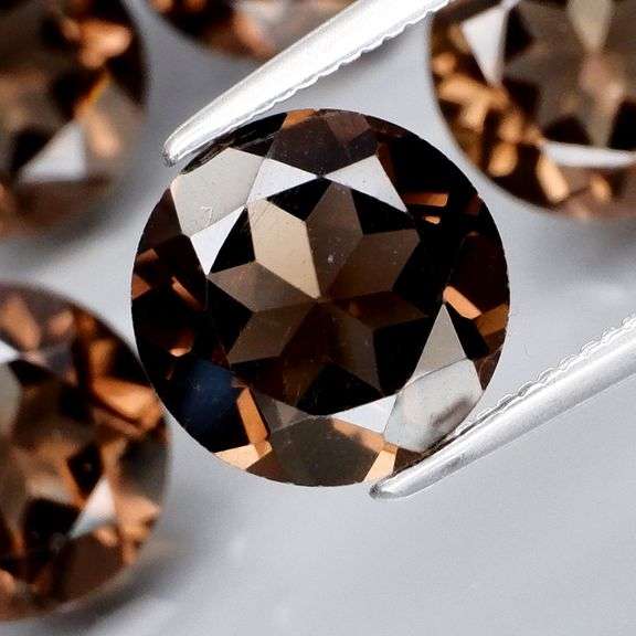 Full 5 piece 12.72ct set of Smoky Quartz solitaires!
