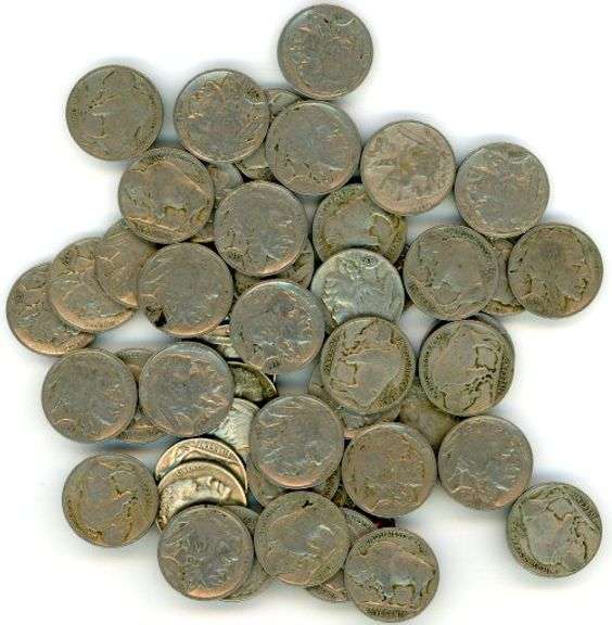 50 Assorted Full Date Buffalo Nickels