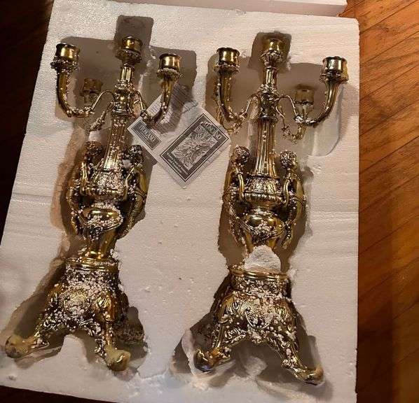 Grande Chateau Beaumont Gold Finish Candelabra