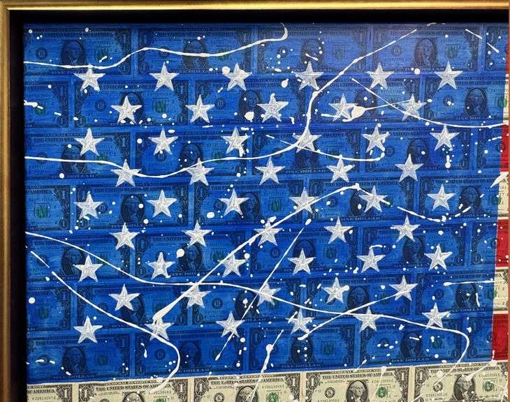 Spectacular one-of-a-kind mixed media on canvas by Chad Fandel