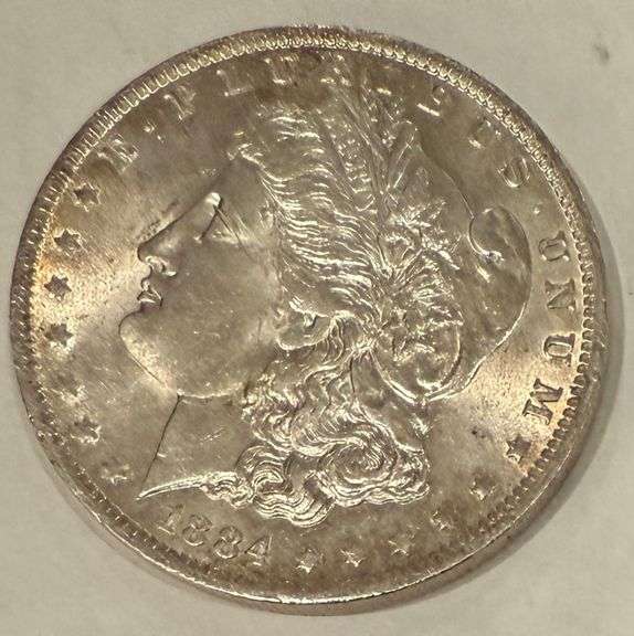 1884 O BU Morgan Dollar Frosty White.