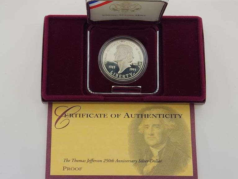 1993-S $1 Jefferson 250th Anniversary of Birth PR DCAM