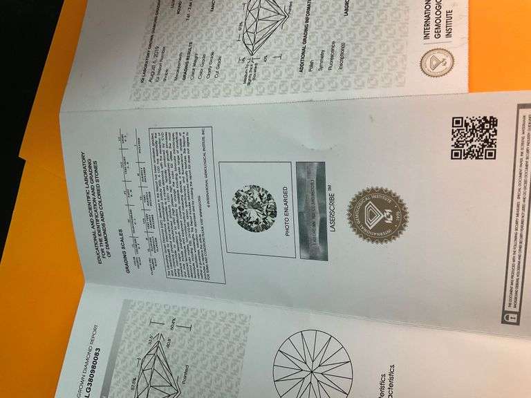 I.G.I CERTIFIED LAB GROWN DIAMOND 1.64 CARAT