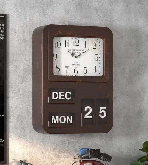 Calendar Wall Clock with Hidden Safe