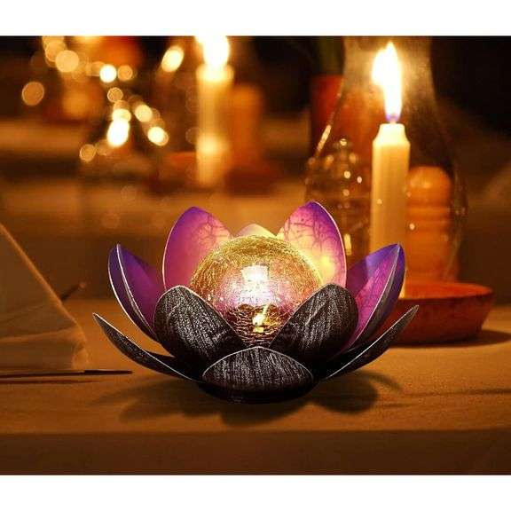 Lotus Flower Waterproof Outdoor Solar Light