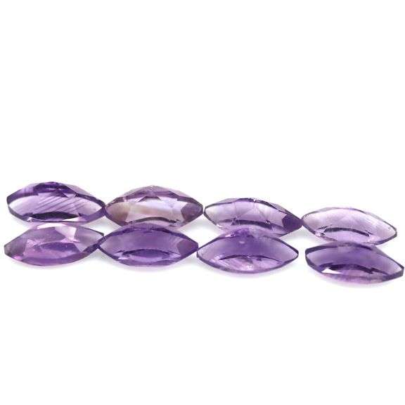 Stunning 15.93ct matched trillion cut real Brazilian Amethyst set