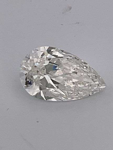 IGI CERTIFIED LOOSE DIAMOND 5.01 CARAT LAB GROWN PEAR SHAPE F-VS2