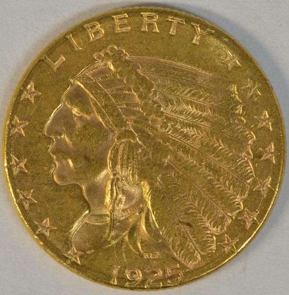 Very pretty high end 1925-D US $2.50 Indian Gold Piece