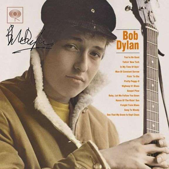 Bob Dylan Autographed Facsimile Signed Record Album LP