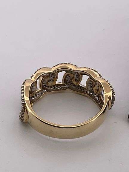 CERTIFIED 14K YELLOW GOLD DIAMOND RING / BAND