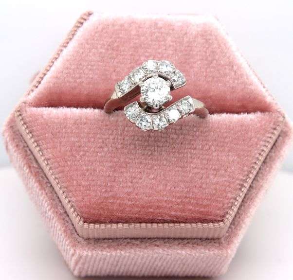 14kt White gold 0.50ctw round brilliant cut single cut diamond ring