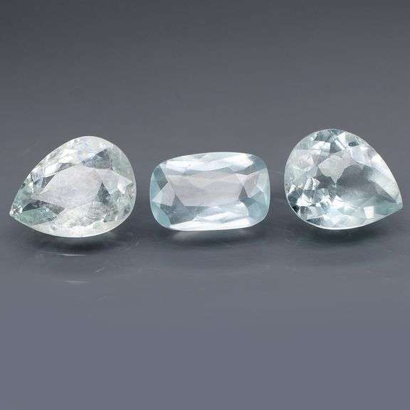 Frosty! 5.15ct set of real Brazilian Aquamarines!
