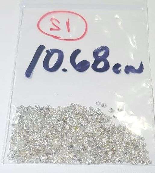 Collector's 10.68 ct parcel of diamonds
