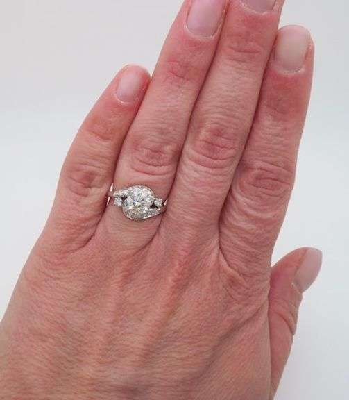 GIA Certified 1.48CTW Vintage Diamond Ring