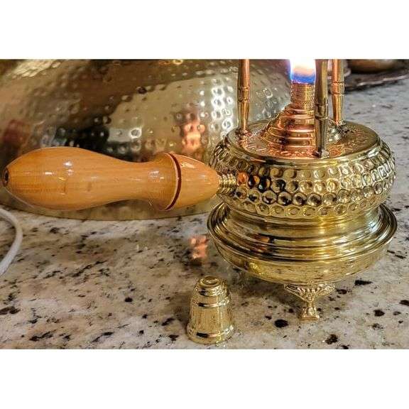 Engraved Handmade Brass Turkish Coffee Burner