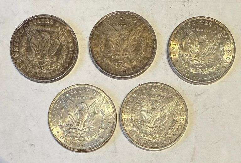 5  Different Slider Morgan Dollars
