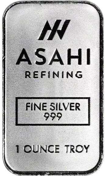 Tube of 20 Asahi Refining 1 Troy Oz pure .999 silver bars