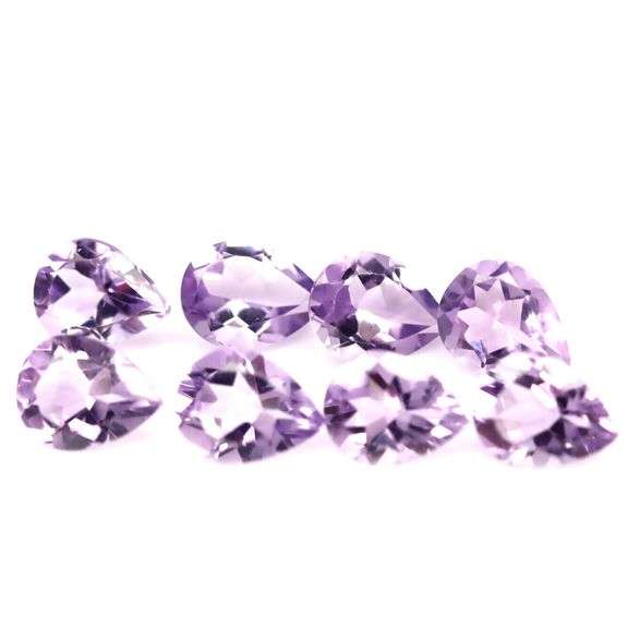 Stunning 11.28ct matched pear cut real Brazilian Amethyst set