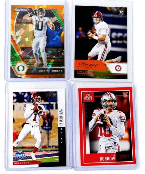 4 Quarterback Football Cards, 2019-2021