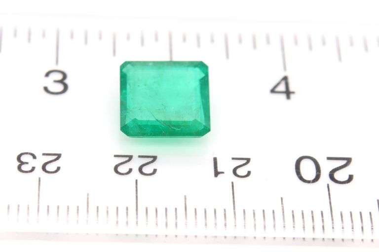 Immense! 2.57ct pendant cut Emerald with outstanding color!