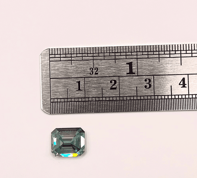 Impressive 4.37 Ct Vivid Green/Blue Moissanite