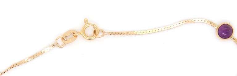 14kt Yellow gold amethyst bracelet