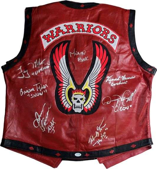 The Warriors Movie Cast Autographed Leather Vest Exact Proof ACOA