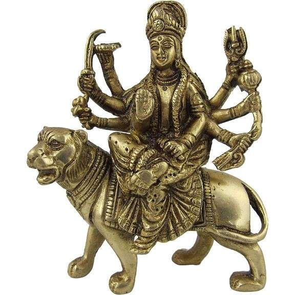 Goddess Durga Brass Hindu Goddess