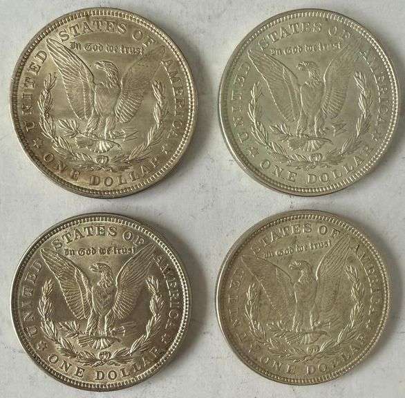 4 1921 BU Morgan Dollars