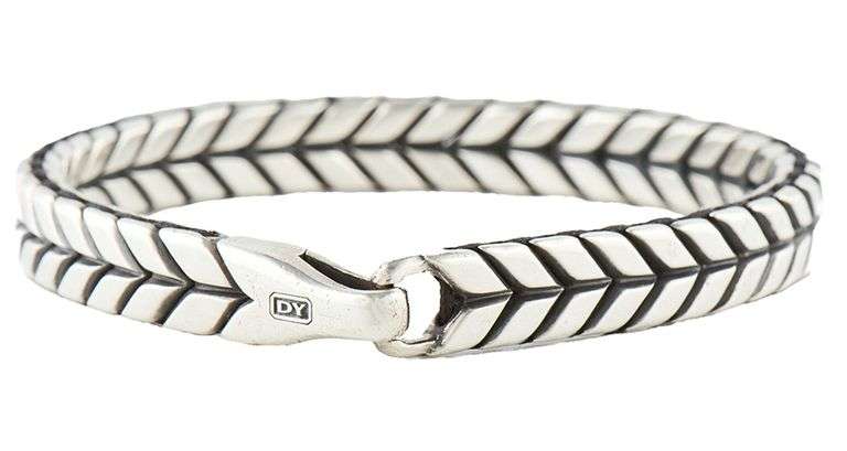 Gents David Yurman Chevron Woven Bracelet in Sterling