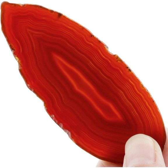 Set of 10 Natural Red Agate Geode Crystals