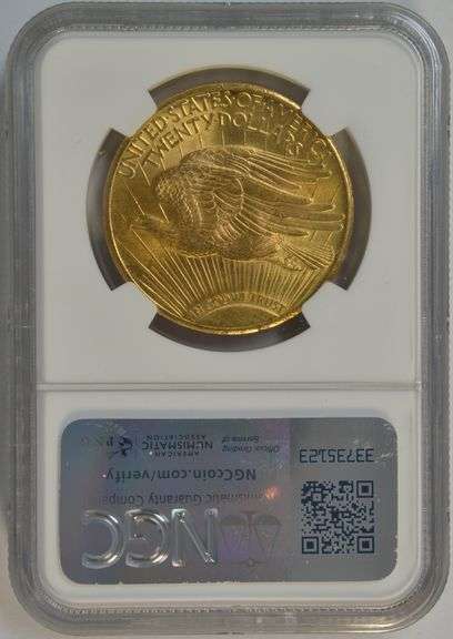 Near Gem BU better date 1926 St. Gaudens $20 Gold. NGC MS64