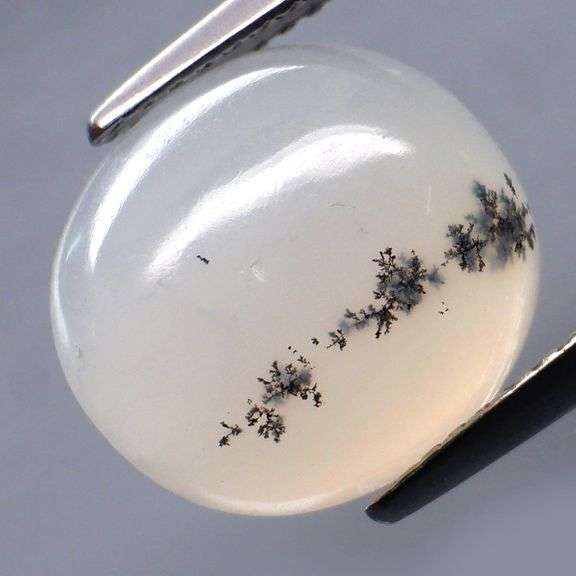 Striking 5.61ct Dendric white Opal cabochon